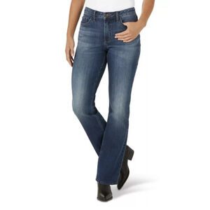 LEE Midrise Boot Cut Jeans, Medium Wash, Size 6